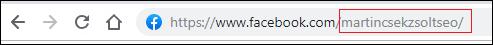 Facebook oldal URL címe