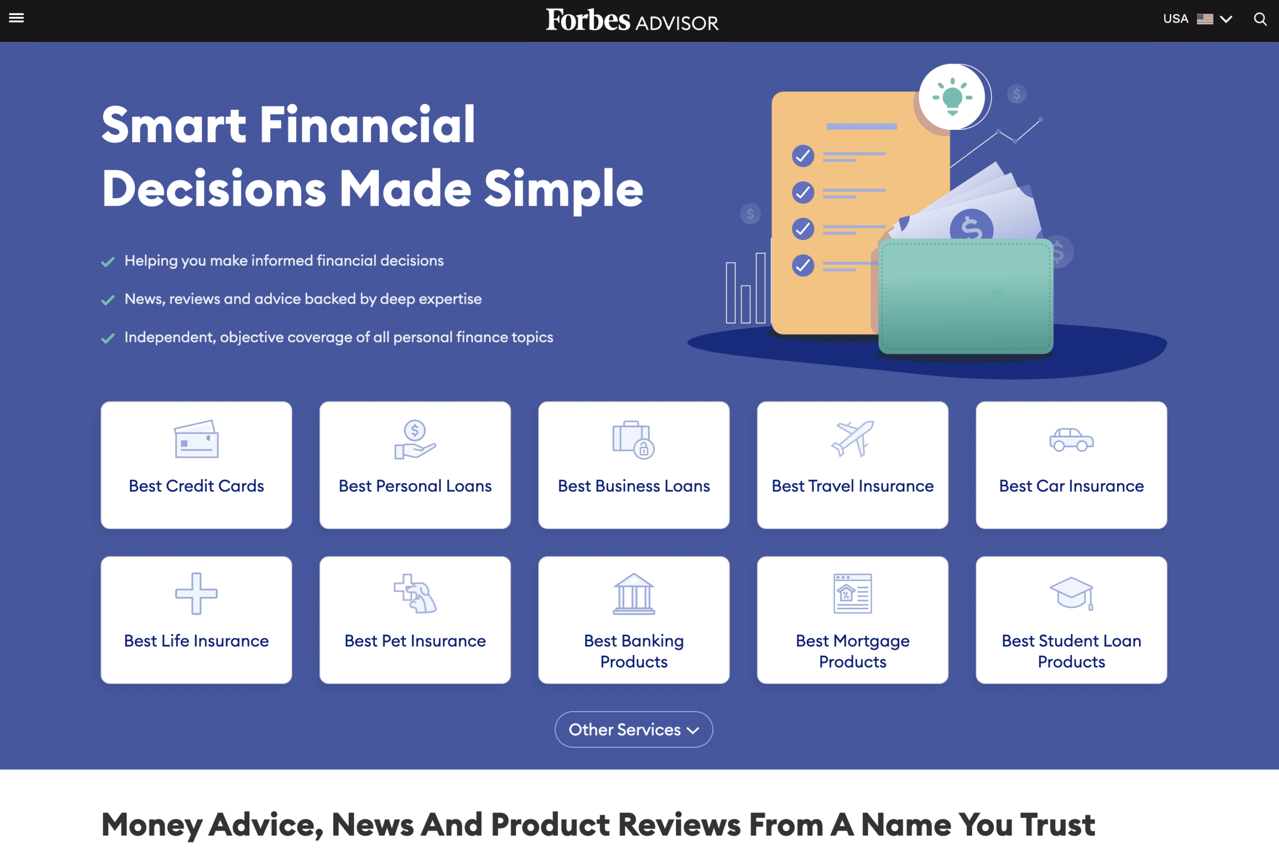 Forbes Advisor oldala